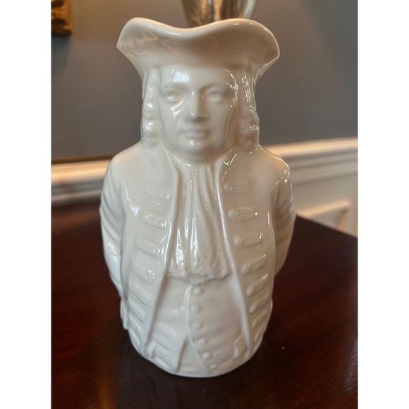 Vintage Lenox Toby Jug William Penn Pitcher Large Size - Picture 1 of 8